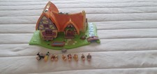 Vintage Disney Bluebird 1995 Polly Pocket Snow White and Seven Dwarfs  complete 
