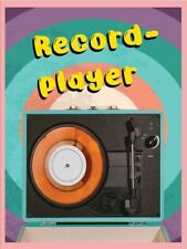 Old Record Player Metal Wall