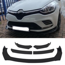 Gloss Black Front Bumper Spoiler Lip Splitter Body Kit For Renault Clio MK3 MK4