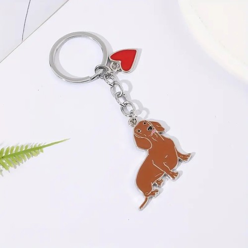 Red smooth hair dachshund - red,