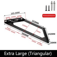 Heavy-duty Black Stainless Steel Brace Angle Bracket & Flat Brackets,With Screws