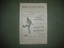 SPENNYMOOR UNITED  V  BARROW   (FA CUP 1ST ROUND TIE)  21-11-53  RARE FOUR PAGER