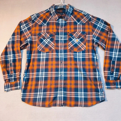 Carhartt orange navy plaid - orange,