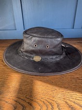 Barmah Squashy Buffalo 1023 Waterproof Australian Hat Small Leather Cowboy Hat