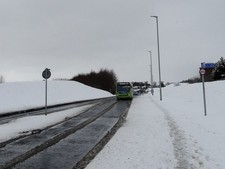 Photo 12x8 bus snowy - 12x8, a