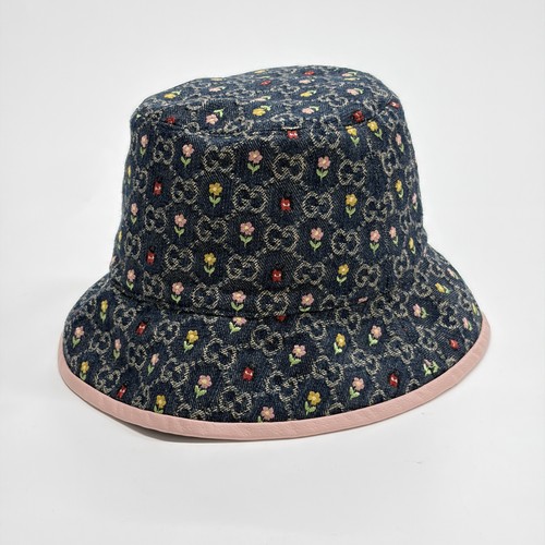 Gucci embroidered flower denim - embroidered,