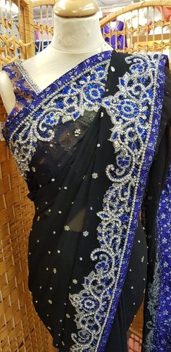Stylish stone saree - stone, party