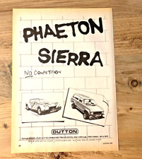 DUTTON KIT CARS PHAETON SIERRA