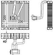 Mahle ae93000p evaporator - mahle, a/c
