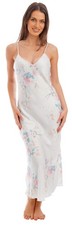 i-Smalls Ladies Delicate Silk Fabric Sleeveless Lace Nightdress
