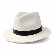 Mens cotton fedora - fedora, panama