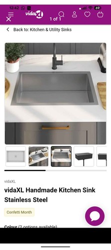 Vida stainless steel sink - stainless,