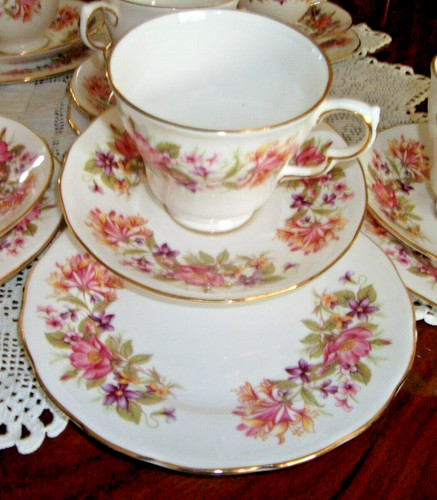 Two colclough tea trios cups - colclough,