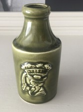 Vintage Green Pottery Bottle