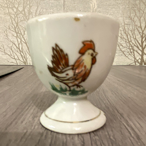 Rooster egg cup - egg, ceramic