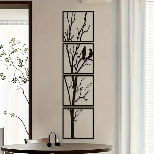 Tree birds panel - &, 4-panel