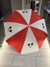 Disney Parks Mickey Mouse Beach Umbrella Red and White (Typhoon Lagoon) Florida 