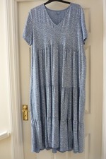 Dreams One Size Summer  Dress 14 - 16  Cornflower Blue with White Polka Dots