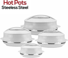 4PC Olympic Hot Pot Set Insulated Food Warmer Thermal Hotpot Serving 2.5L Dishes