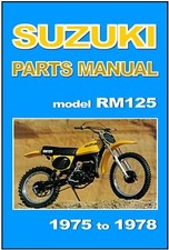 SUZUKI Parts Manual RM125 1975
