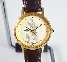 Vintage Lorus By Seiko Mickey Mouse Gold Coin Watch Ladies Quartz New Battery
