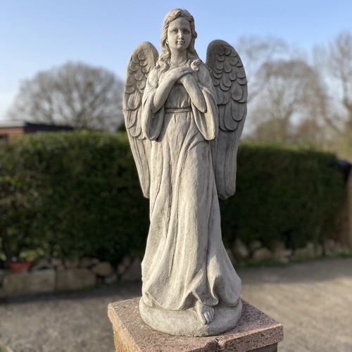 Large angel hand cast - angel, stone