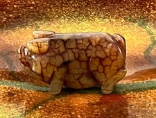 Dragon Vein Agate Pig Carving