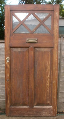 Wooden front door - front, antique
