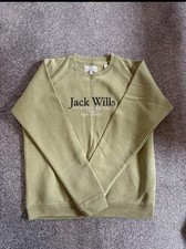 Jack Wills Belvue Crew Neck Jumper Sweatshirt Womens Khaki Size 10 M