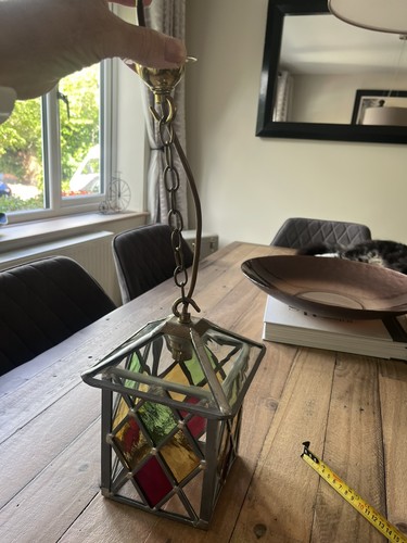 Leaded lantern hanging - lantern, pendant