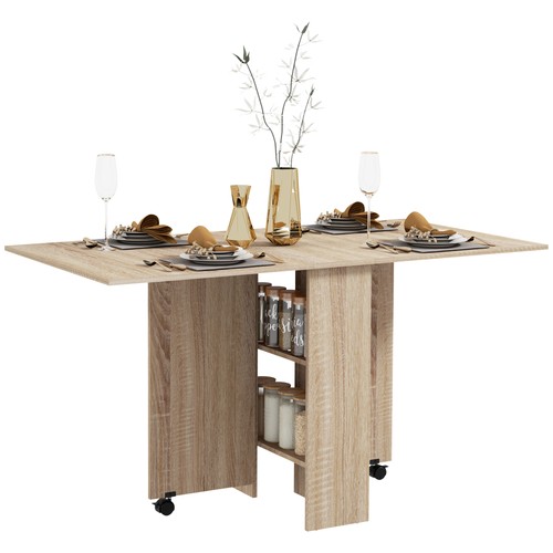 Homcom mobile drop leaf dining - drop,