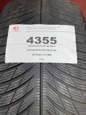 MICHELIN PILOT ALPIN 5 235/40/R18 95V M+S XL DOT 2221 5.5 MM