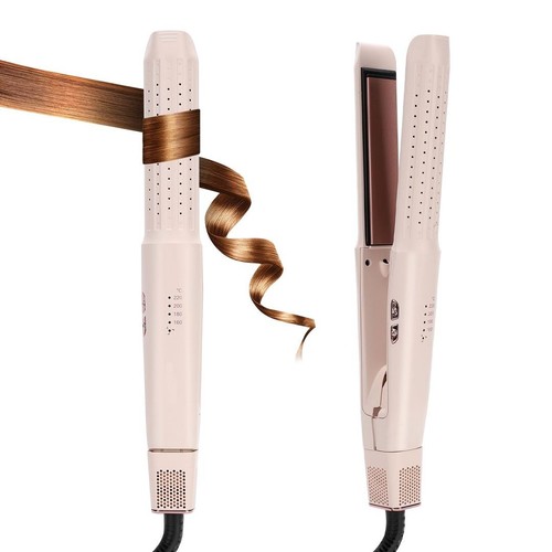 Hair straightener and curler - and,