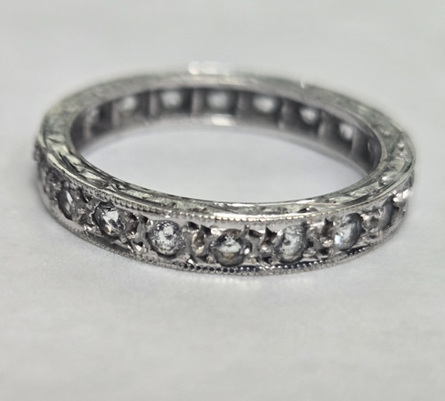 9ct white gold spinel - 9ct, ring