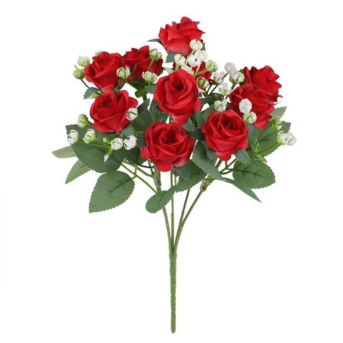 Heads silk rose artificial - heads,