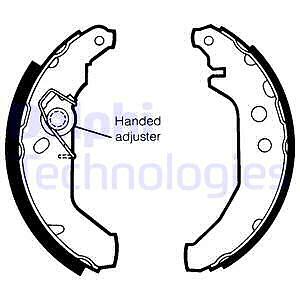 Ls1435 delphi brake shoe - brake, set