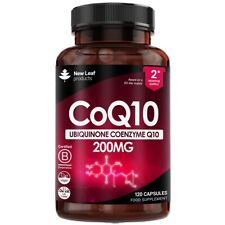 CoQ10 - Co Enzyme Pure Ubiquinone CQ10 Of Coenzyme Q10 200mg 120 Vegan Capsules