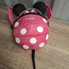 LittleLife Minnie Mouse Toddler Backpack with Reins | Safety Harness | 12m+