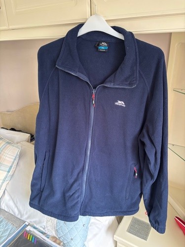 Gents navy trespass zip - navy, up