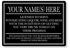 Personalised Pub Bar Licensee