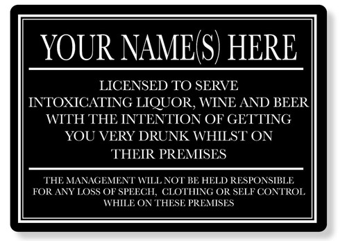 Personalised pub bar licensee - personalised,