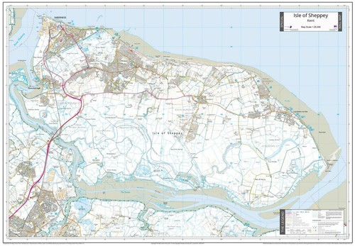 Isle sheppey wall - wall, map