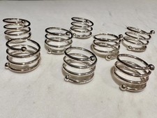 8 Silver Tone Metal Spiral