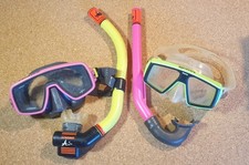 2 Adult Snorkel Sets Silicone
