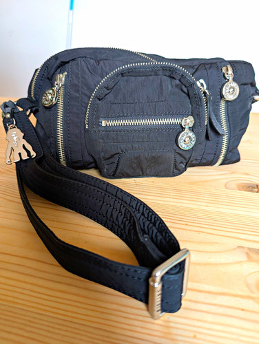 Kipling black nylon crossbody - nylon,