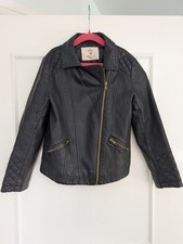 YD Girls Black Faux Leather