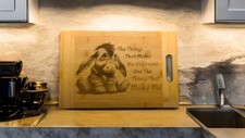Baby Eeyore Engraved Bamboo Chopping Board gift idea Winnie the pooh home decor 