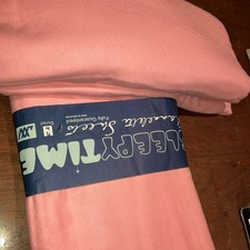 Vintage Two  Flat Bedding Sheets Pink New  Brush Cotton 120x250cm