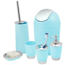 Blue Bathroom Accessories Set