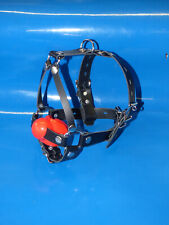 extreme tongue locked silence silicone big ball gag head harness fetish kinky #U